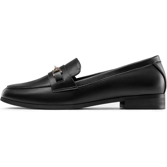 Dream Pairs Women's Black-pu Faux Leather Comfortable Flats Penny Loafers - Picture 5 of 7